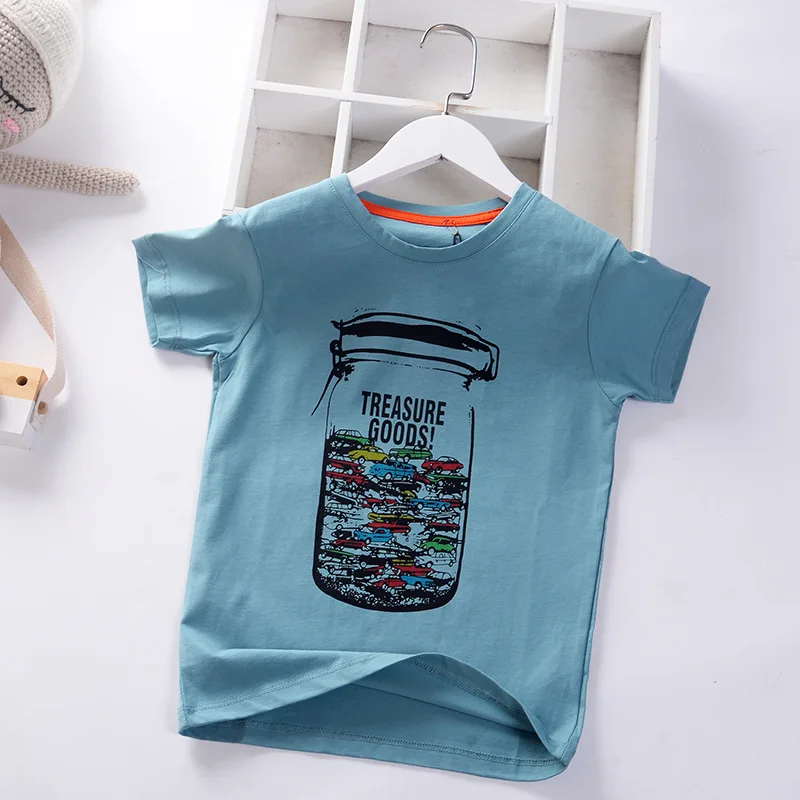 bottle pattern cotton kids t-shirts teen boys tops tees tshirts casual children's clothing