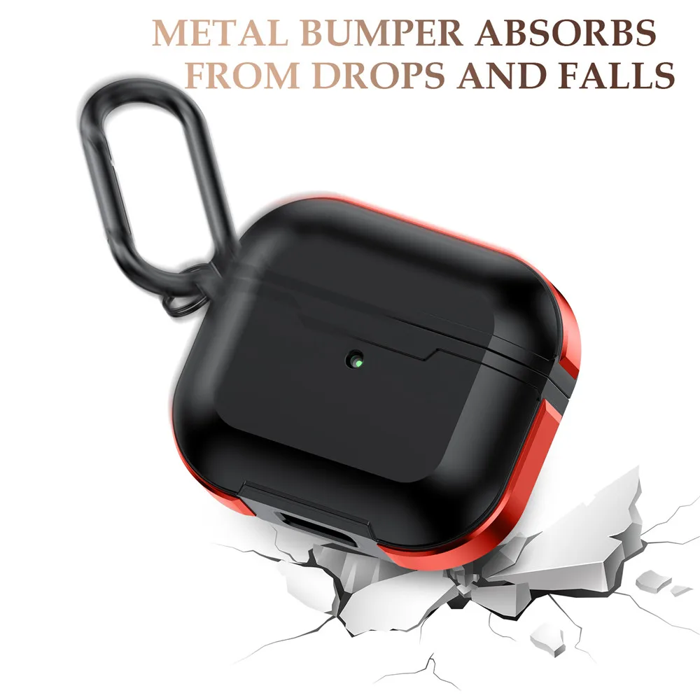 Couvercle de protection des écouteurs Apple Airpods 3 Pro, en aluminium, tout compris, avec porte-clés