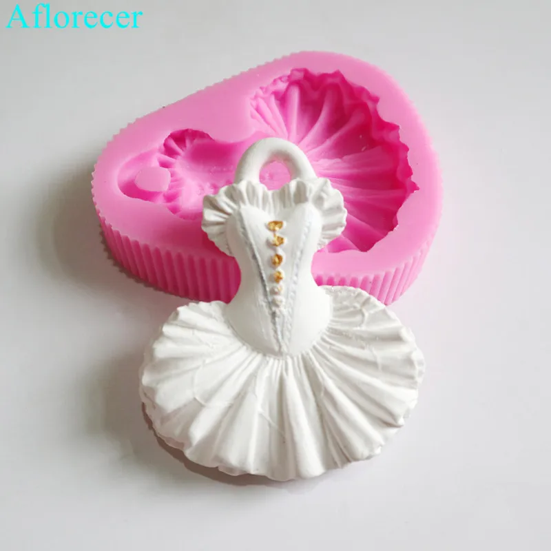 Ballet skirt Pendant plaster mold Wedding dress fragrance wax sheet mold Aroma Gypsum crafts Soap Clay Silicone mold