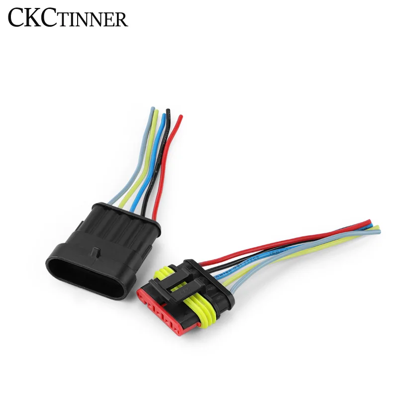 1/2/3/4/5/6P Automotive waterproof connector Female Male Waterproof Electrical Wire Cable harness connector with wire Car Plug
