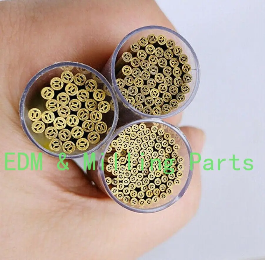 Tubo de eletrodo de bronze com várias orifícios, 40 peças, cnc 2.2*400mm, compatível com máquina de perfuração edm, peças para máquina de perfuração, peça de fresa