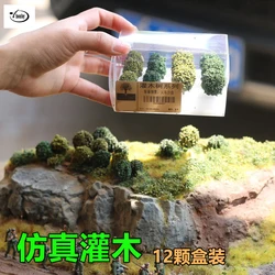 Military Scene Bush Train Railway Construction Tree Sand Table Tree Diy Diorama Material Set 1/35 1/72