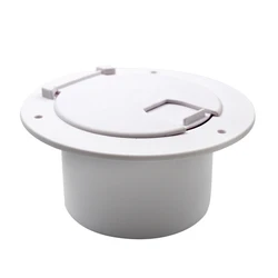 Trappe de Câble Électrique Ronde Blanche avec Arrière, Cordons de 30 et 50 Ampères, pour Bateau