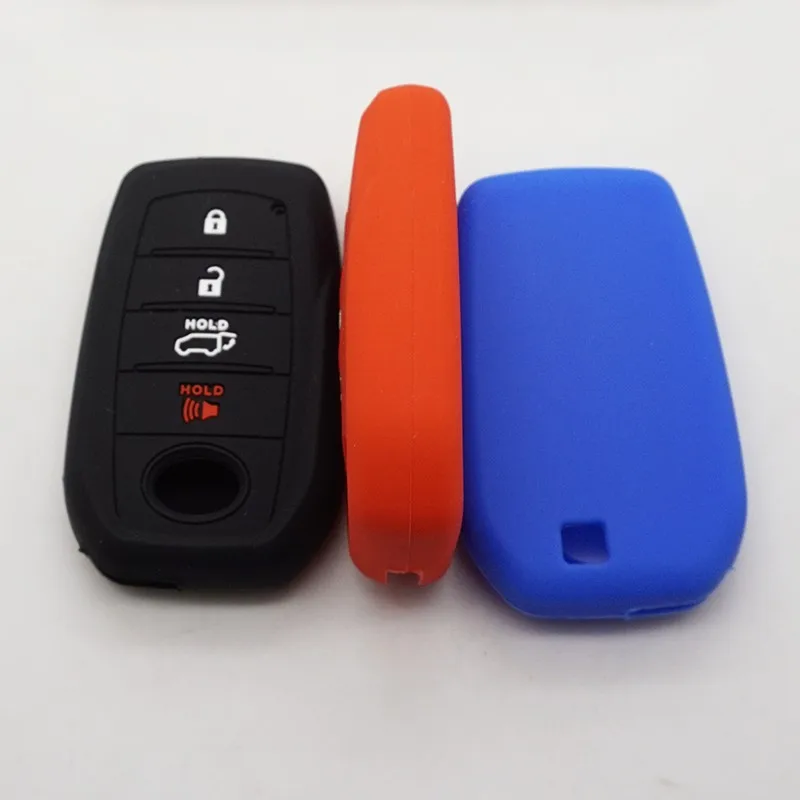 Xinyuexin Silicone Key Fob Cover Case Protect Skin for Toyota Mirai Land Cruiser Fortuner LC200 2019 2020 Remote Keyless Holder