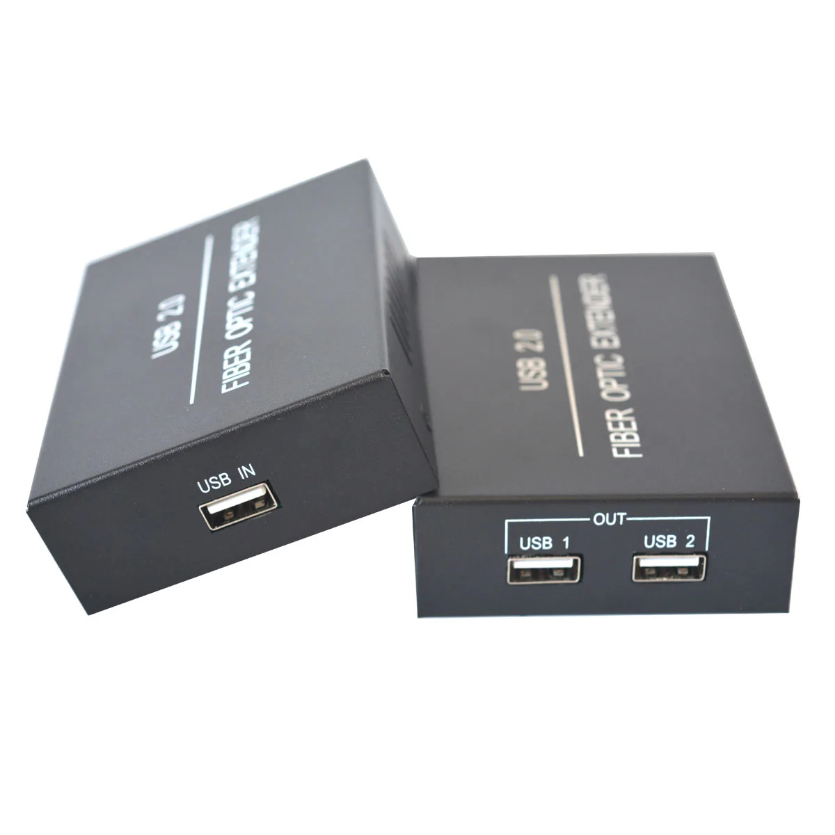 USB2.0 Extenders 1x2 - USB2.0 data over a Fiber optic Media Converters for U disk USB printer scanner,1 Transmitter and Receiver