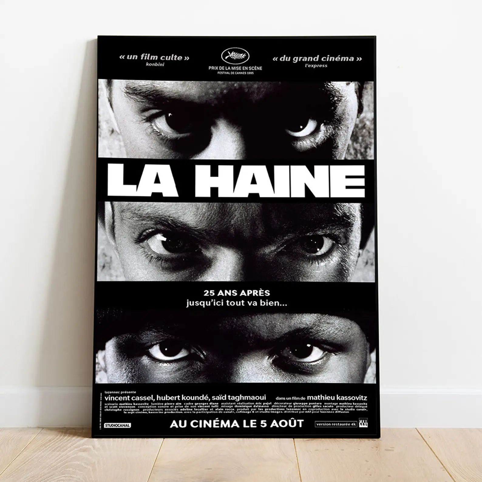 

1995 La Haine Movie Film Poster Print Painting Living Decoration Picture Bedroom Canvas Painting Art Home Wall Decor Picture