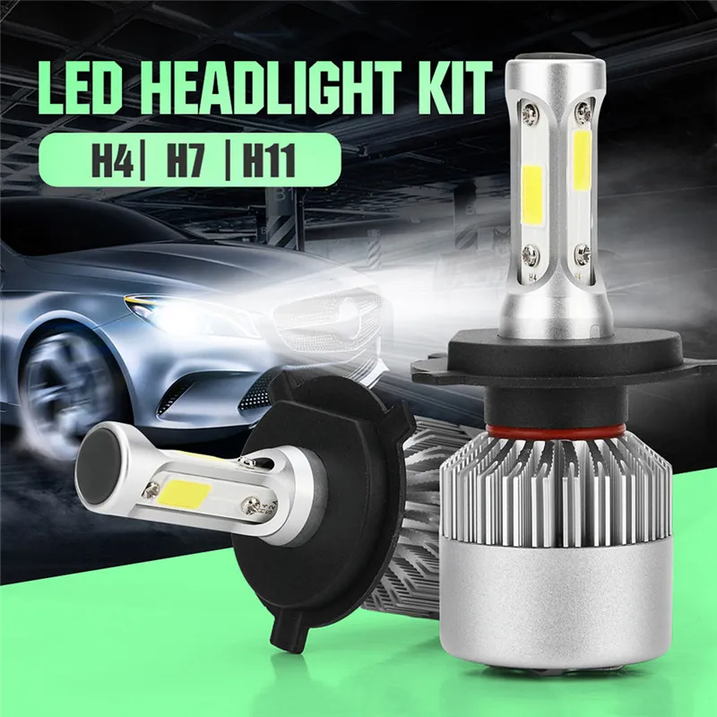 H4 H7 H11 Led Bulb COB Car LED Headlight Bulbs Hi-Lo Beam 6000K Car Headlamp 12V LED Light Car Lights Car Accessories Head Lamp