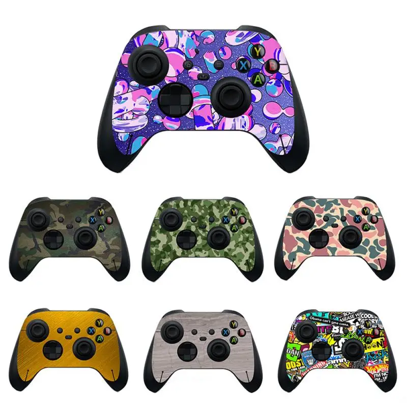 Anti-skid Handle Sticker Colorful Camo Case Cover Skin Sticker For Xbox One PlayStation 5 PS5 Controller Gaming Accessories