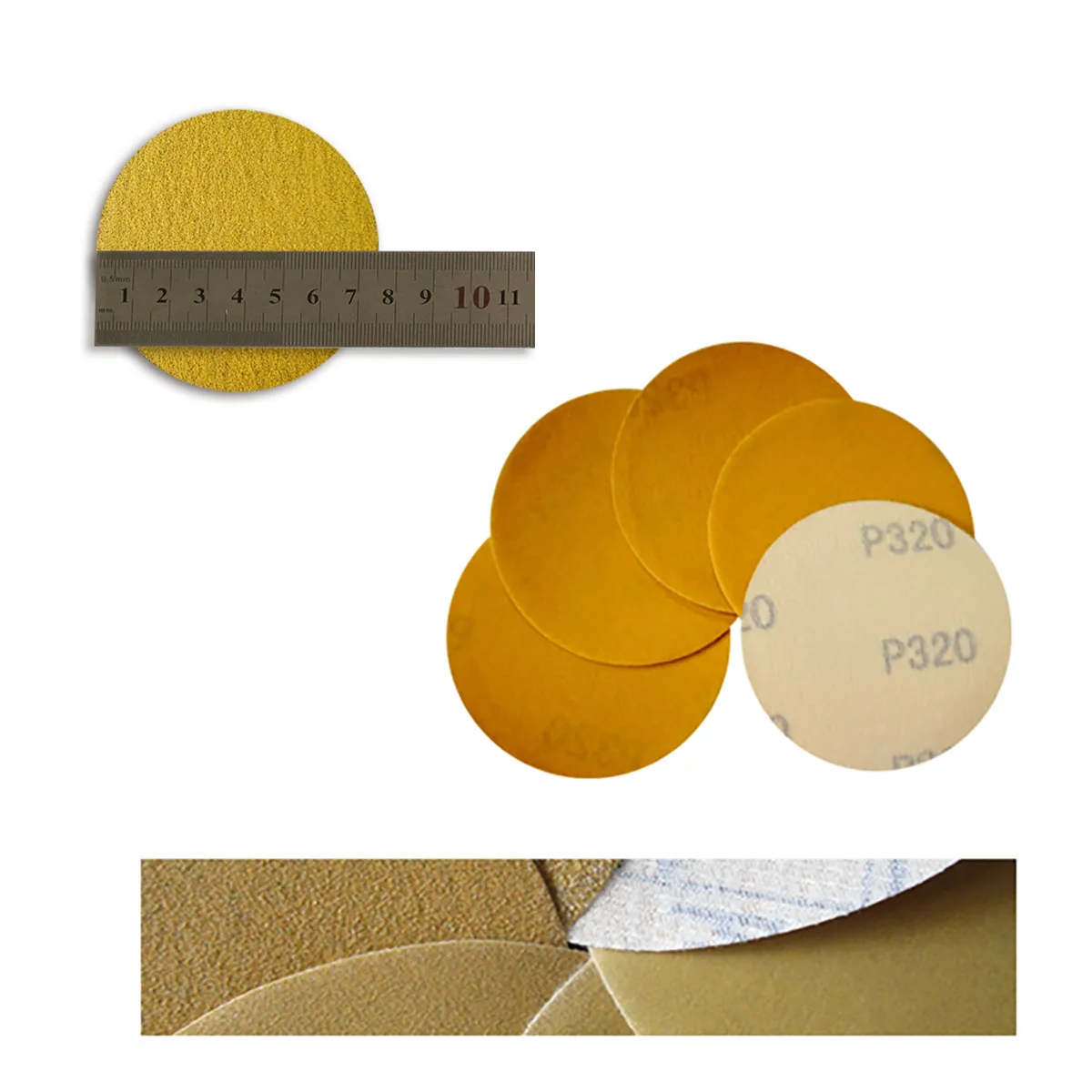 10-50pcs 3 Inch 75mm Hook and Loop Sanding Discs Aluminium Oxide Sandpaper 80 320 500 Grit for Metal Automotive Wood Polishing