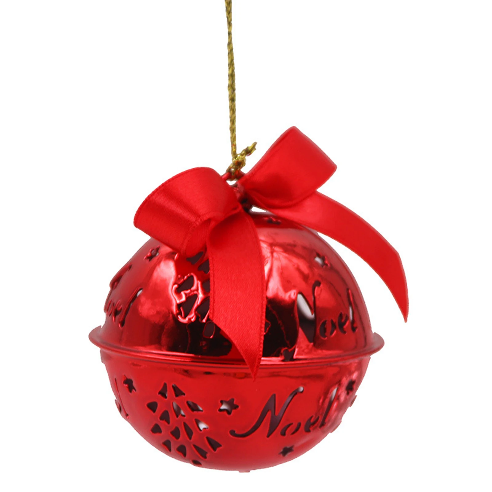 Large Bell 2022 Christmas Decoration 7cm Alloy Christmas Tree Bells Pendant creative Xmas Decor 2023 New Year Gift Jingle Bells