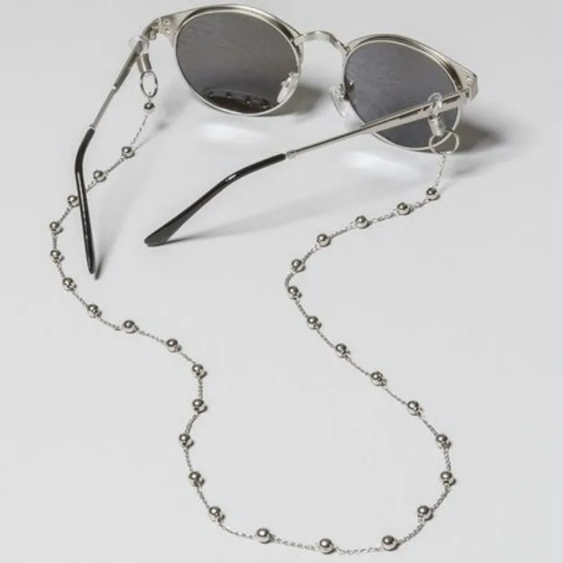 New Metal Bead Chain Sunglasses Chain Women Reading Glasses Hanging Neck Chain Largand Glasses Chain Eyeglasses Strap