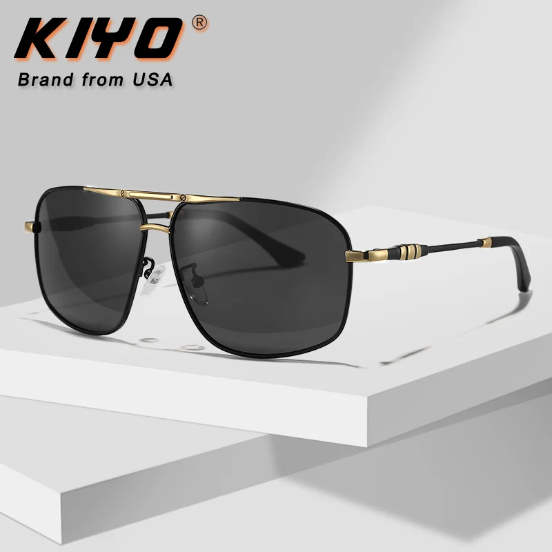 KIYO Brand 2020 New Men Round Metal Day and Night Photochromic Polarized SunglassesSun Glasses UV400 Driving Eyewear 2872