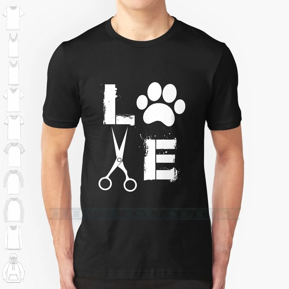 Dog Grooming Love 100% Cotton T Shirt Dog Grooming Dog Love Dog Groomer Tee Short Sleeve Long Sleeve Gift