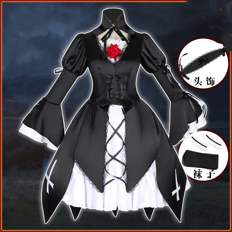 Anime Rozen Maiden Mercury Lampe Cosplay Costume Suigintou Arpon Maid Dress Halloween Costumes for Women Fancy Party Outfits