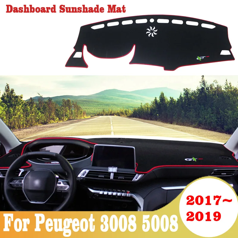 Auto Armaturenbrett Vermeiden Licht Pad Instrument Plattform Schreibtisch Abdeckung Matten Teppiche Für Peugeot 3008 5008 2017-2019 Zubehör