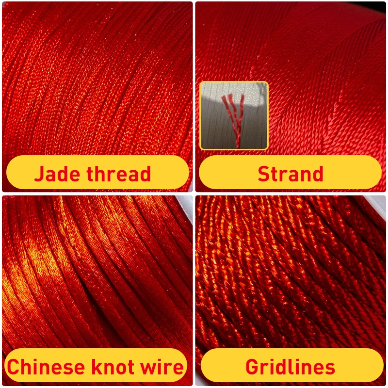 22 Kinds Red Beading Thread For Wire/Cord/Strings Handmade Braided Necklace Bracelets DIY Jewelry Components Making Accessories