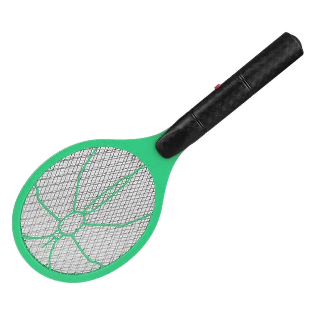 Fly Swatter Electric 3-Layers Mesh Pest Repeller Bug Zapper Racket Wireless Long Handle Battery Powered