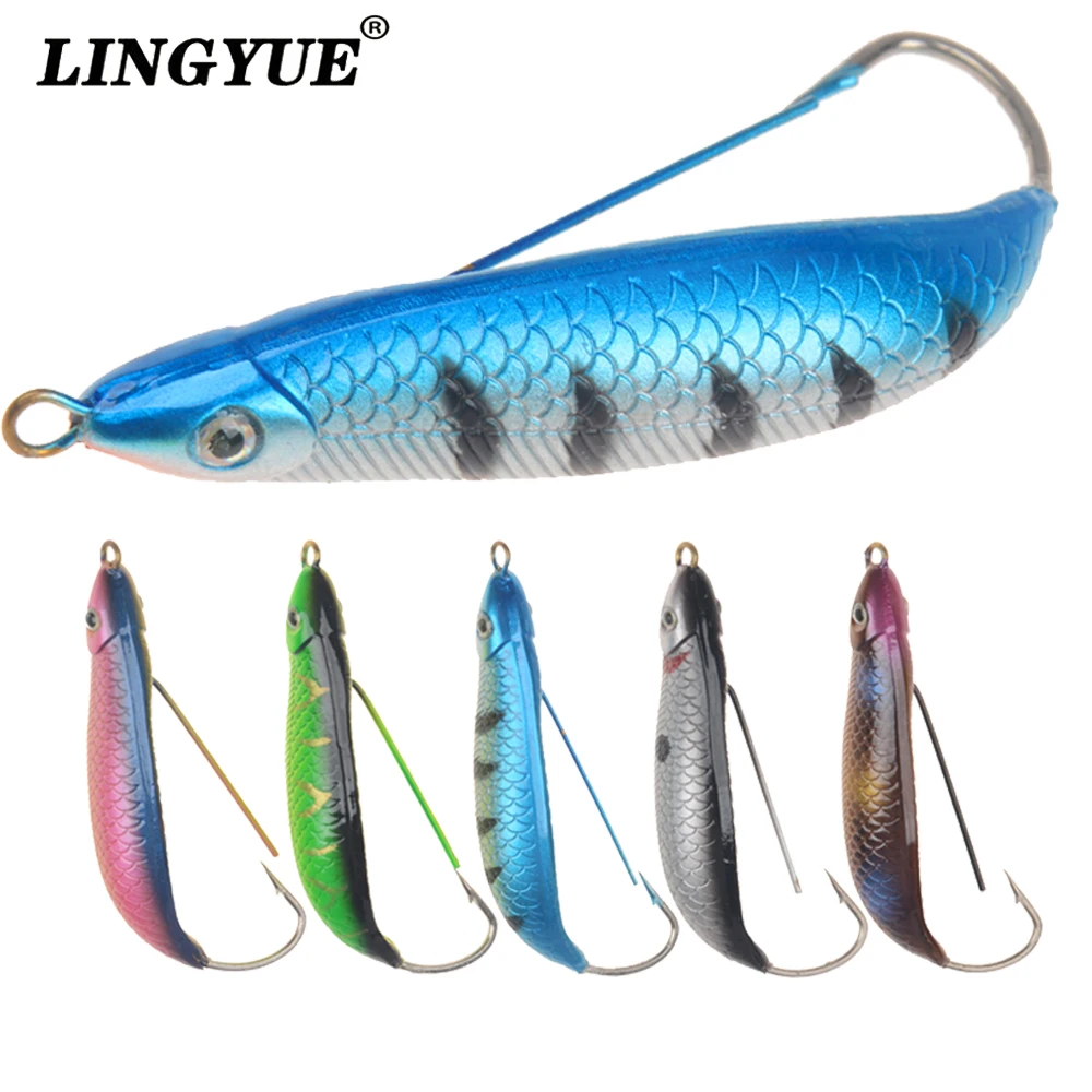 1Pcs 7g 18g Sinking Anti Grass Fishing Lure Winter Ice Rotating Spoon Freshwater Bait Hard Bait Crankbait Fishing Tackle