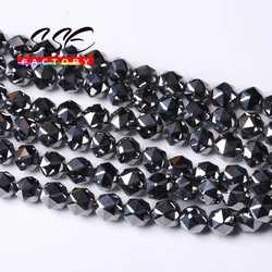 Faceted Terahertz round health energy loose stone beads for jewelry making DIY Bracelet Necklace Accessories 6 8 10mm 15