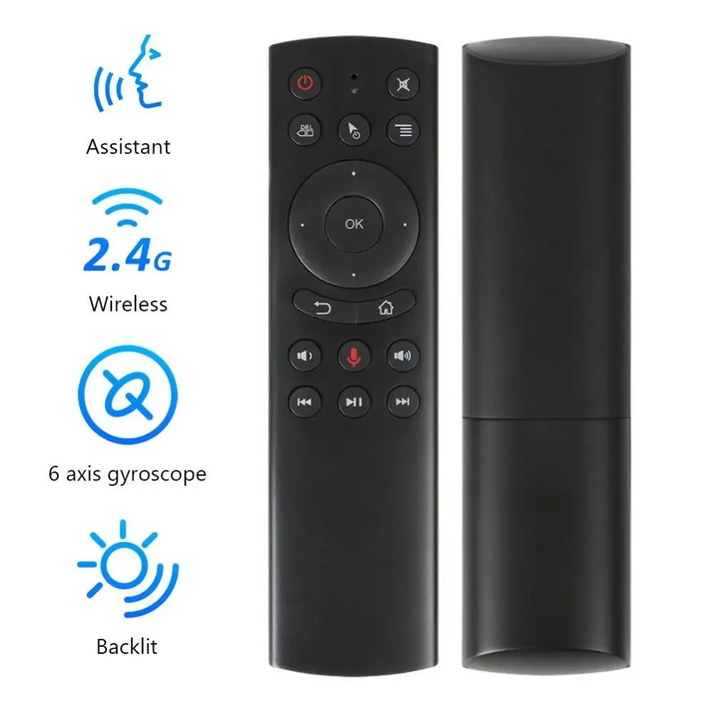 Bluelans-mando a distancia G20S Mini para PC, dispositivo inalámbrico de 2,4G con Control remoto por voz y giroscopio