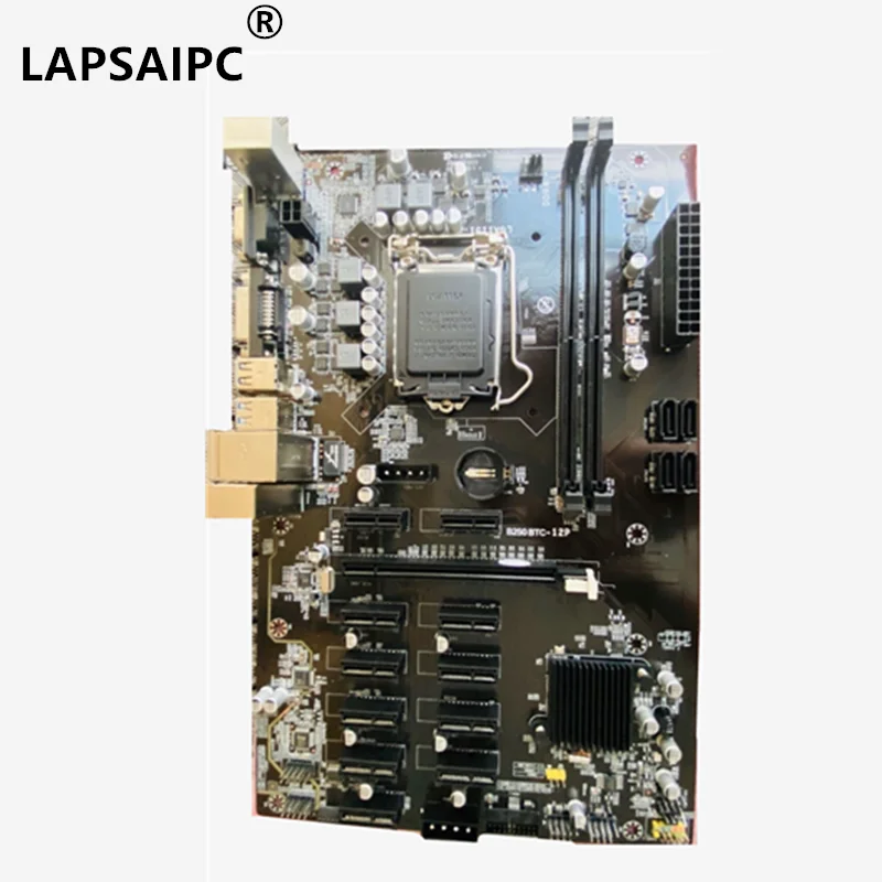 

Материнская плата Lapsaipc B250 BTC-12P B250 BTC 12P 12PCIE 12GPU LGA 1151 DDR4 ATX BTC для майнинга, Замена материнской платы TB250-BTC PRO H81 BTC PRO TB85