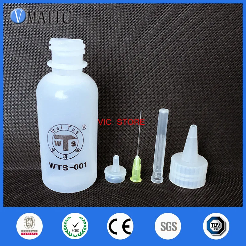 Free Shipping 10 Pcs 50ml Alcohol Rosin Colophony Oil Fluid Glue Dispensing Bottles With Head Needle