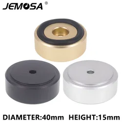 4PCS  40*15mm Aluminum Amplifier Feet Shock Absorber HIFI Amplifier Rubber Feet Turntable Feet Audio Speaker Isolation Feet Pad