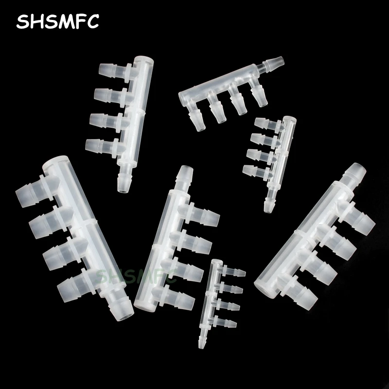 

3~200Pcs 2.4~9.5mm PP Equal Path 5-Ways Hose Connectors Garden Irrigation Aquarium Tank Adapter Air Pump Aerator Pagoda Joints