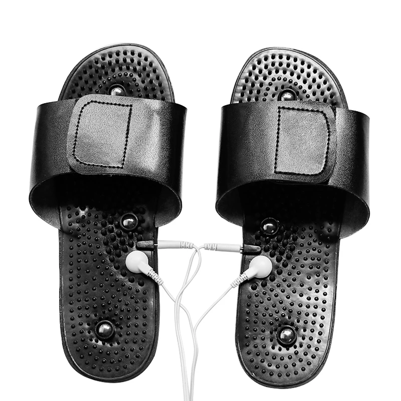 Electro Foot Massager Slippers for Electrical TENS Electrode Gloves Therapy Massager with 2.5mm Connector Electrode Cable Wire