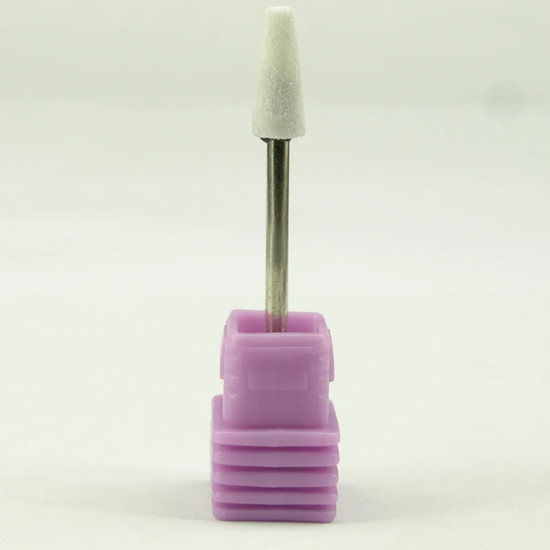 1pcs High Quality Ceramic Stone Nail Drill Bits For Professional Electric Manicure Machines Pedicure Nail Art Salon white-stone