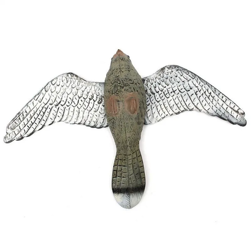 Realistic Flying Bird Hawk Pigeon Decoy Pest Control Garden Scarer Scarecrow Ornament