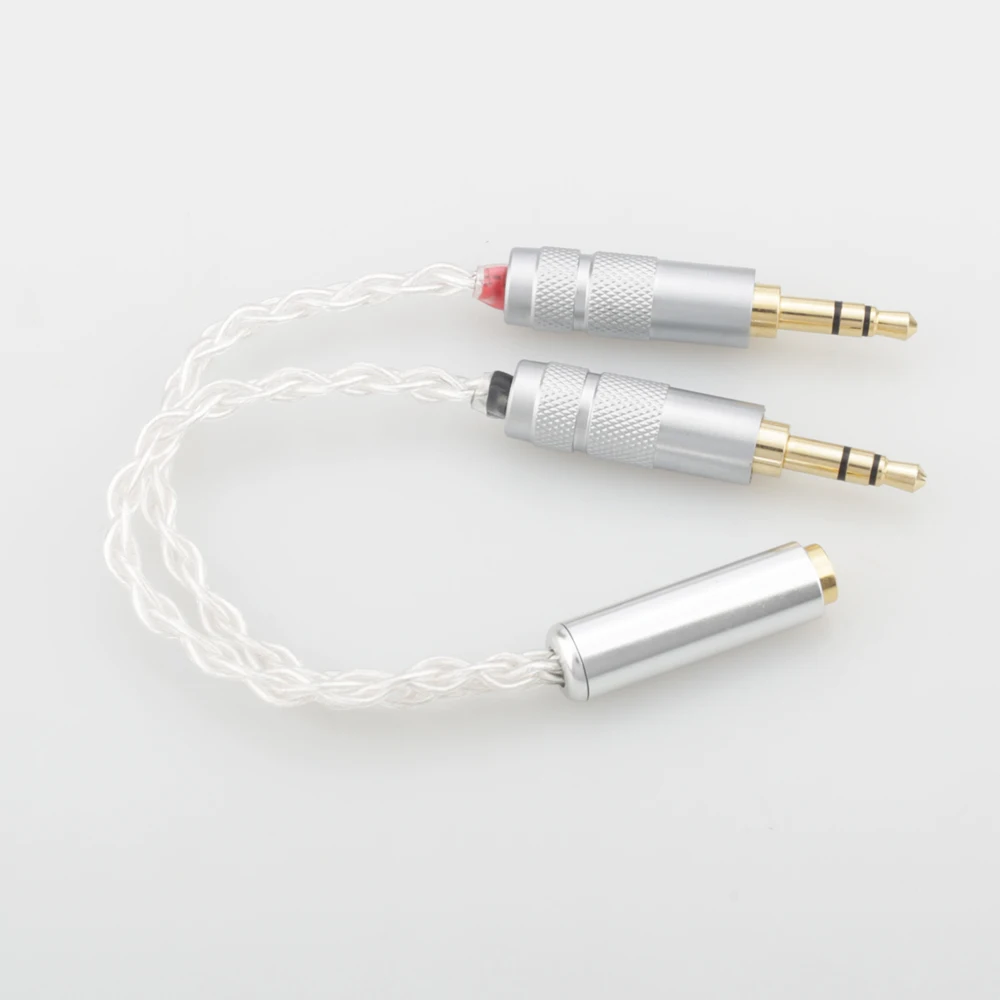 Adaptador de acoplador de micrófono para auriculares HC024, 2,5mm, hembra a 2 piezas, 3,5mm, 2,5mm, macho, 2 y 3,5mm