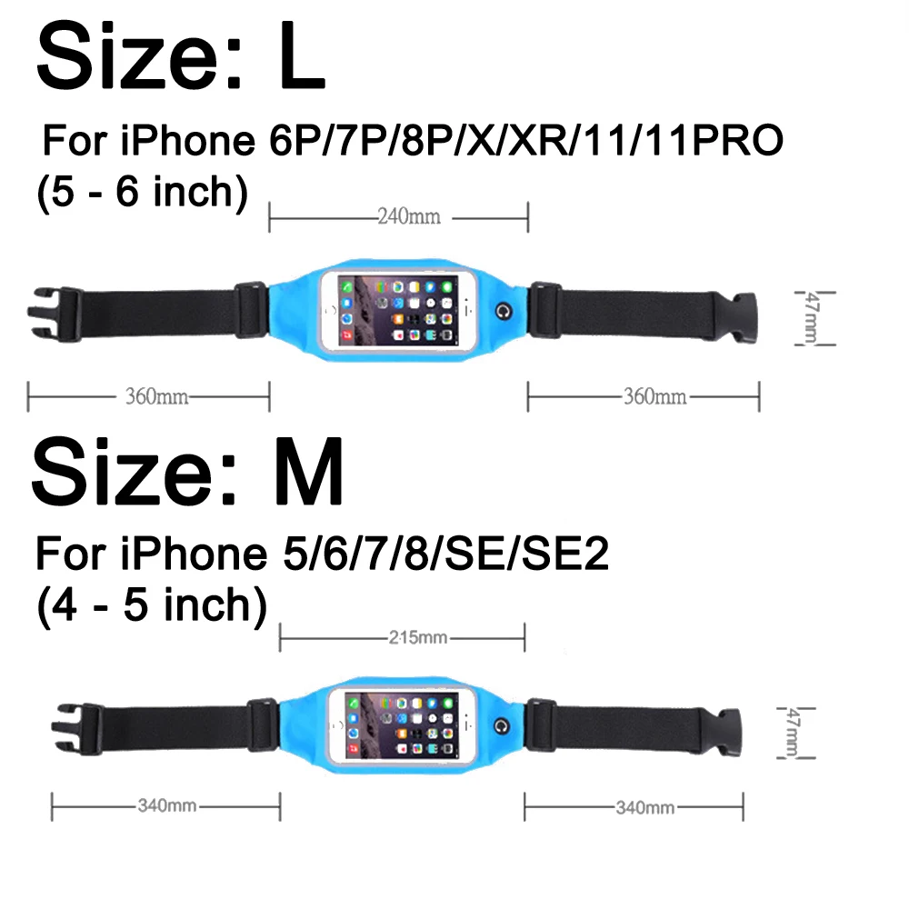 남녀공용 러닝 휴대폰 가방, 방수 터치 스크린 암밴드, 4.0-6.2 인치 스마트폰용 스포츠 및 피트니스 러닝 액세서리