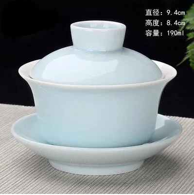 Chinese handgeschilderde Kungfu theeservies, terrine Dehua, wit porselein, Gaiwan, pannenset voor op reis, snelle kop, hoge kwaliteit