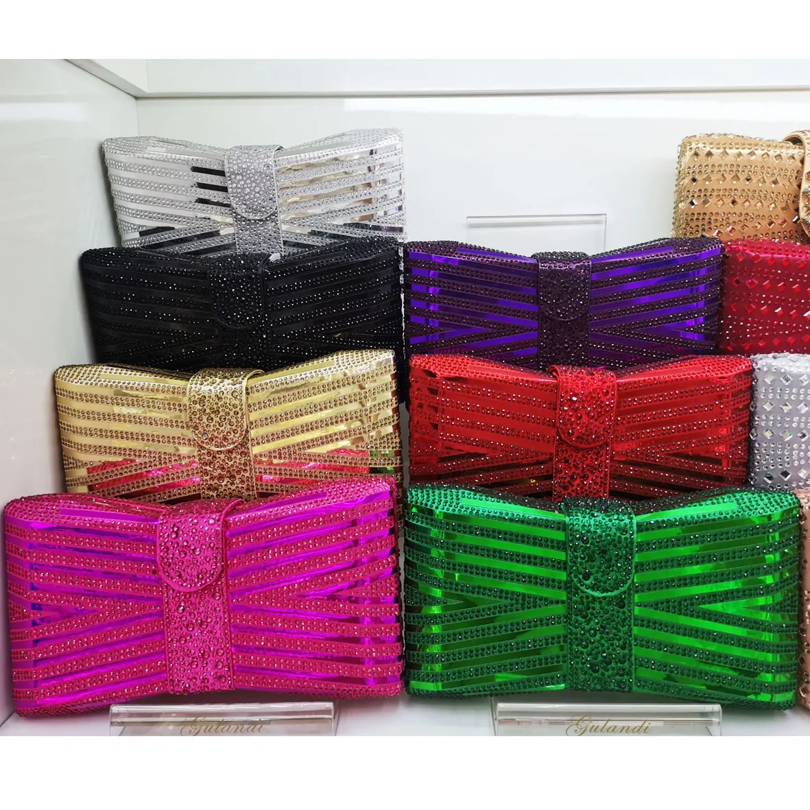 Black Cheaper Crystal Clutch Bags Women Purse Gold Silver Wedding Evening Bags Handbags Day Clutches