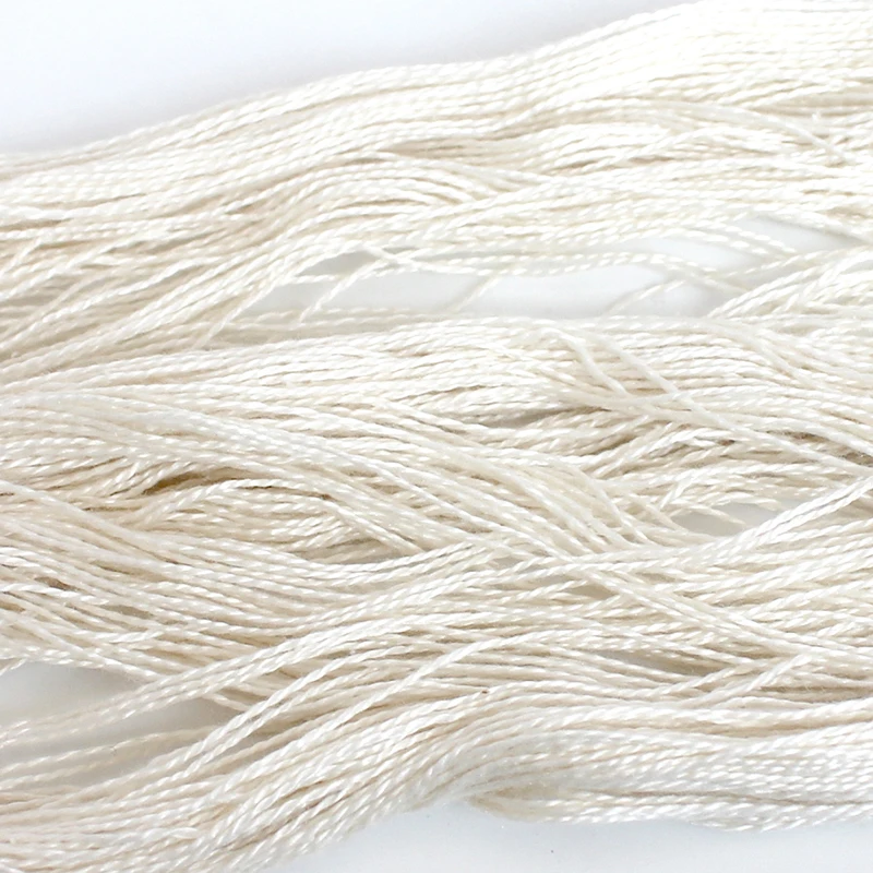 Super Soft 100% Silk Yarn For Hand Knitting Crochet Undyed 50g Hank  Lace Weight Natural White Silk 22