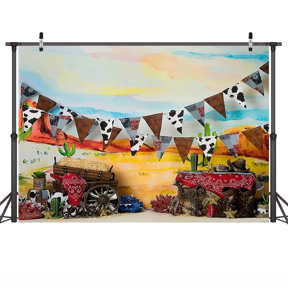 خلفية للتصوير الفوتوغرافي لحديثي الولادة من الغرب المتوحش في المزرعة كاوبوي لعيد الميلاد، خلفية كعكة سحق للتصوير الفوتوغرافي لحفلة استقبال المولود الجديد