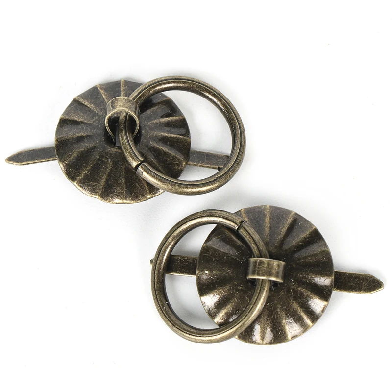 30pcs 19mm Vintage metal tin box decorated handle Mini Drawer Door ring pulls 0.74\