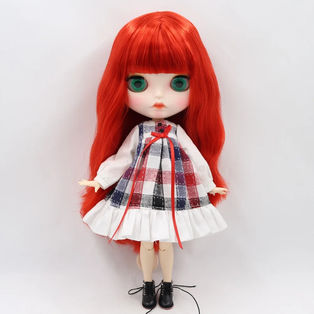 ICY DBS Blyth Doll 1/6 cutom doll white skin joint body customized face eyebrow toy doll 30cm