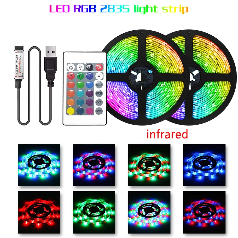 

5M Warm White/White/RGB Led Light 2835 Luces Led Neon Lamp USB LED Strip DC5V For Bedroom TV BackLight Decoration