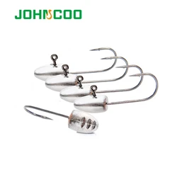 JOHNCOO 10pcs 헤드 후크 2g 3g 5g 7g 10g 지그 헤드 후크 소프트 루어 웜 지그 후크 Rockfish 후크