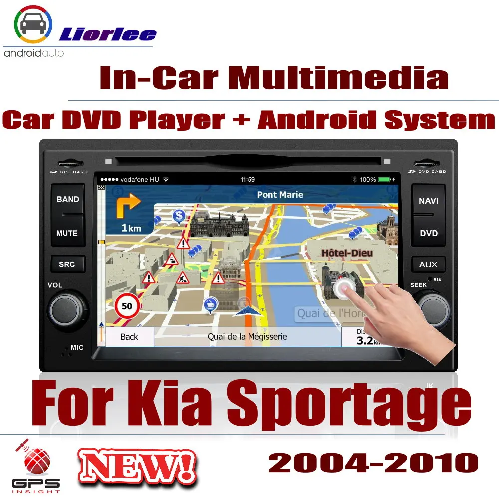 

Car DVD Player For Kia Sportage (JE/KM) 2004-2010 IPS LCD Screen GPS Navigation Android System Radio Audio Video Stereo