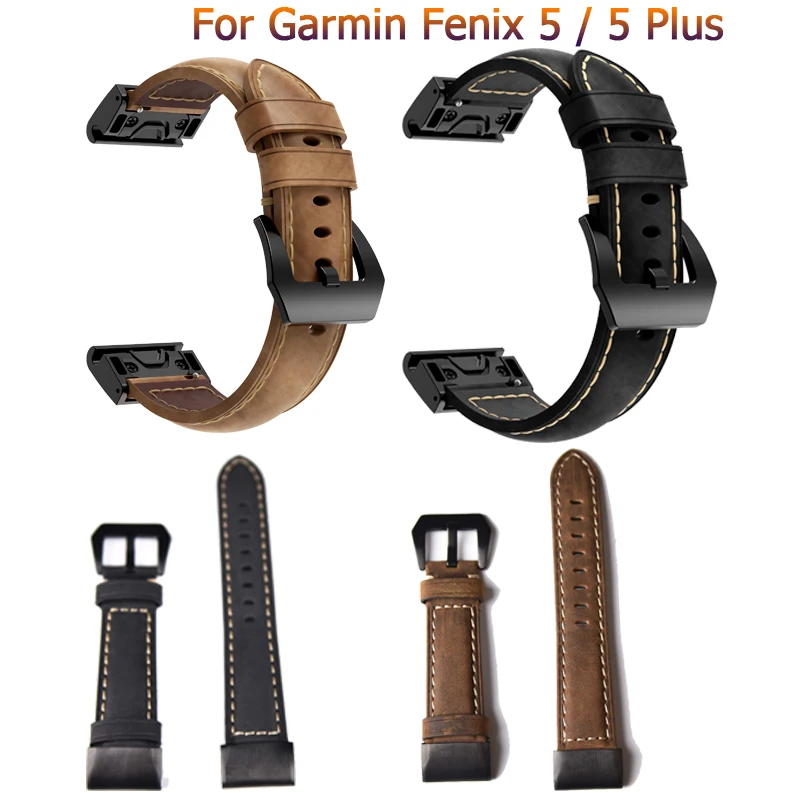 

Кожаный ремешок для наручных часов Easy fit quick Link, 22 мм, для Garmin Fenix 5/ 5 Plus, модные ремешки для умных часов