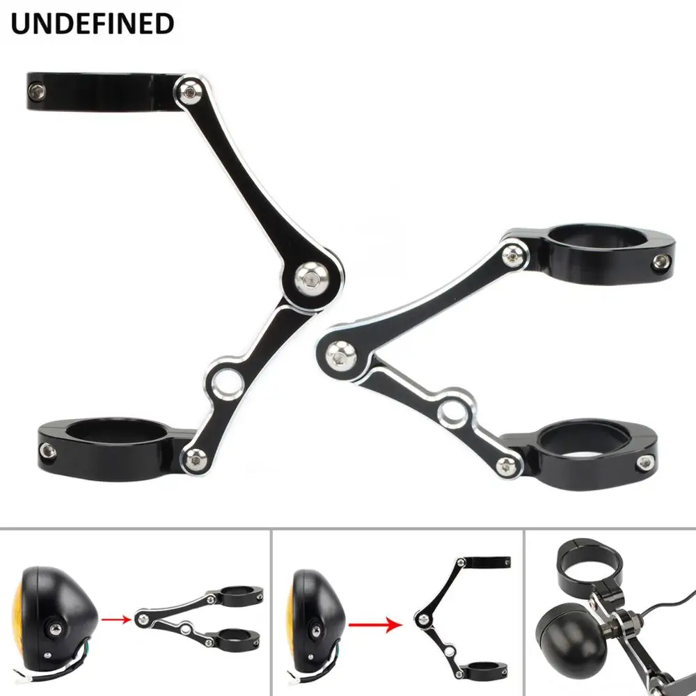 58mm Motorcycle Headlight Mounting Brackets Clamps 57mm 56mm 55mm Fork Tube For Harley Honda Cafe Racer Chopper Bikes Universal