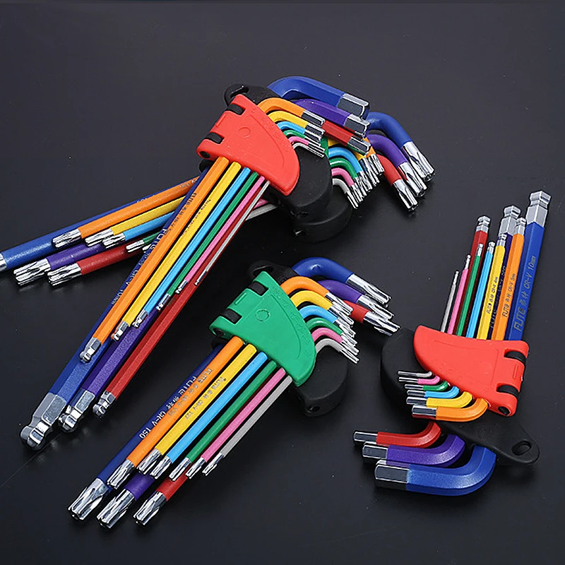 Allen Key Set Hex Wrench Screwdriver Set Hexagon Spanner Universal Wrench Ball End Torx Star Key Multitool L Type Hand Tool Kit