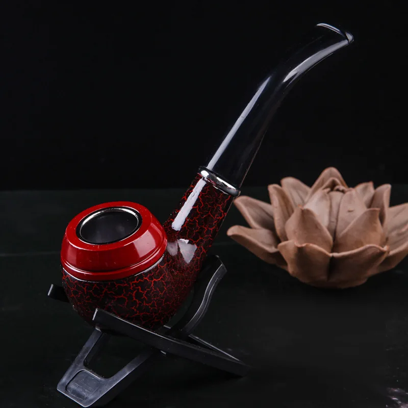 

1pcs New Printing Pattern Pipe Filter Smoking Pipes Herb Bakelite Tobacco Pipes Narguile Grinder Smoking Cigarette Holder