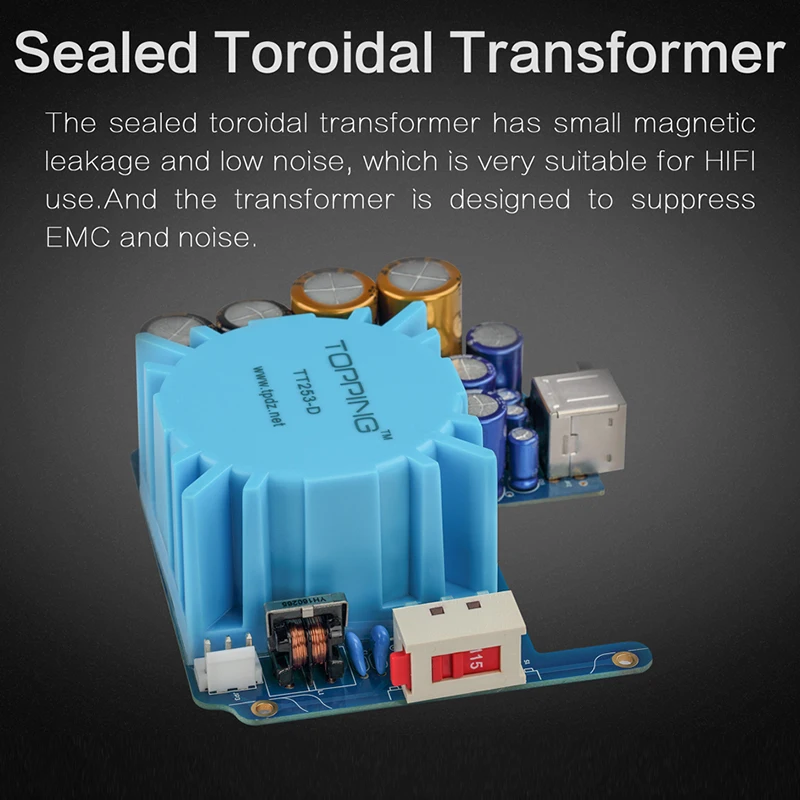 글로벌 전압 115V/230V와 호환되는 D50S A50 DX3 PRO용으로 제작된 토핑 P50 선형 전원 공급 장치