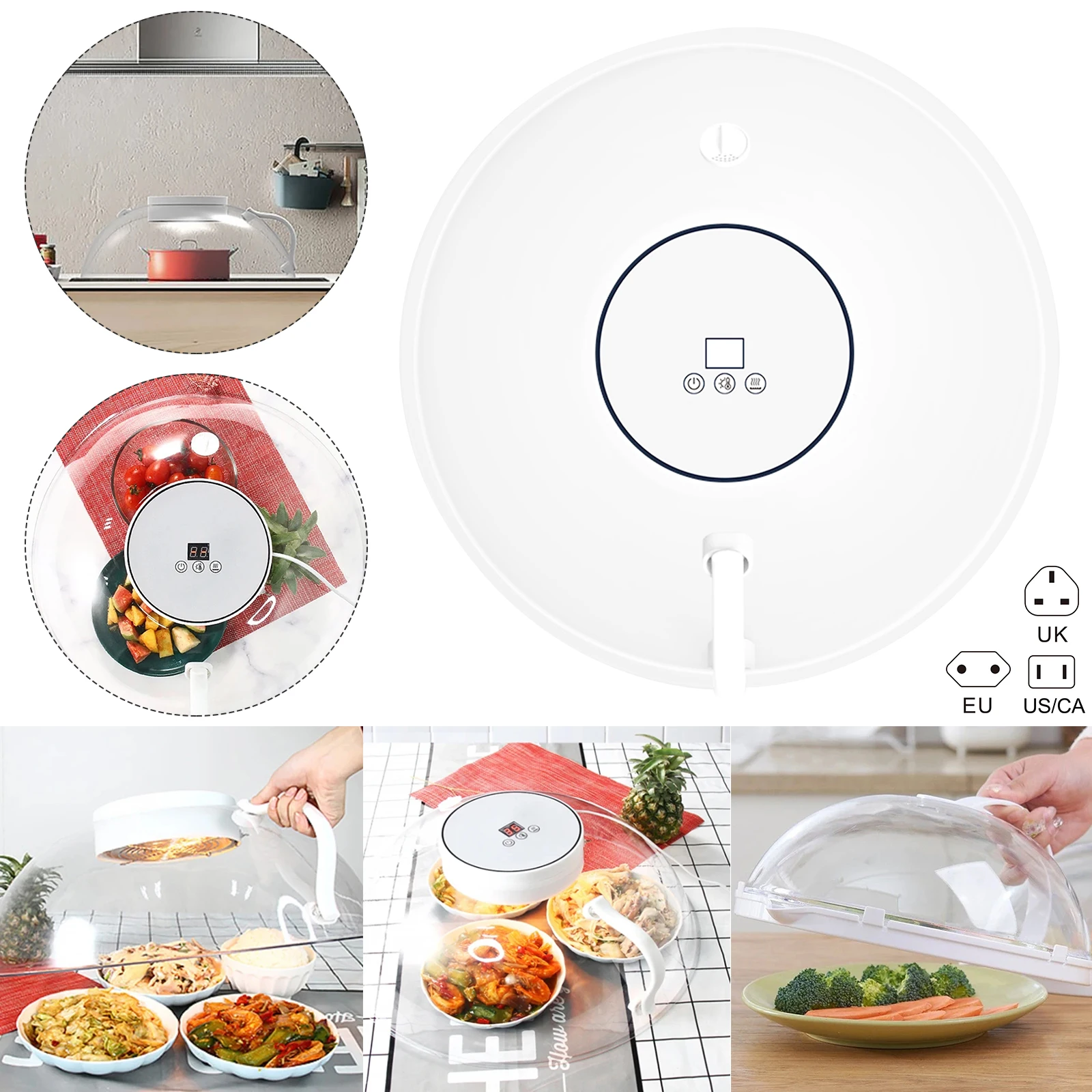 

Heating Sealing Cover for Food Meal Intelligent Smart Electric Heating Food Insulation Cover Multi-Function J2Y