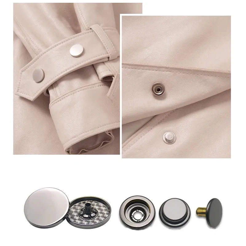 50 PCS Zinc Alloy Button Cover 12.5/15/17 mm Silver Bronze Black Metal Buttons Alloy Snap Button Panel Brass Jacket Snaps Buckle