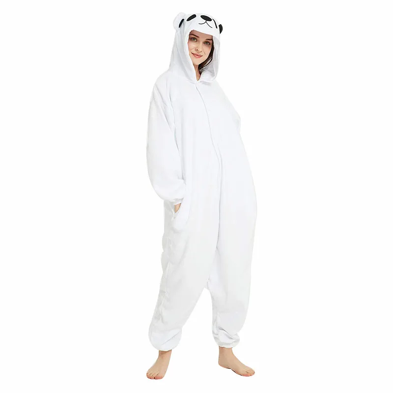 Animal Pijamas 3D Polar Bear Kigurumi Pajamas Onesies For Adults Cartoon Women Costume Men Cosplay Pyjama For New Year Party